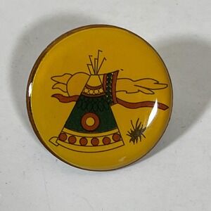Vintage Tiyospaye Club St Josephs School Tepee Sun Lapel Pin, Collectible‎